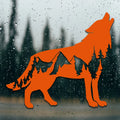 New Call of the Wild-Wolfwith Trees Design Die Cut Decal Outdoor Style