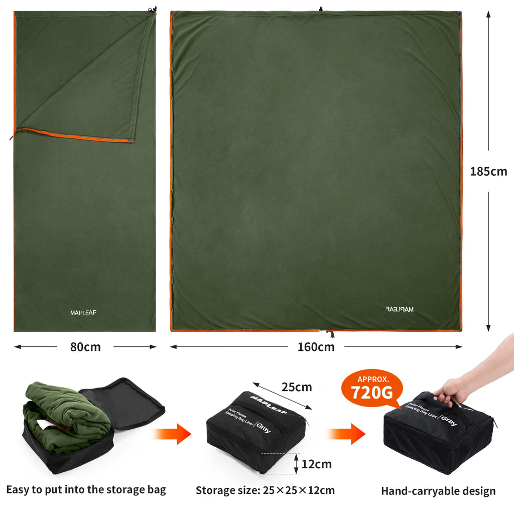 Warm/Fleece Sleeping Bag Liner Lightweight / Blanket Liner