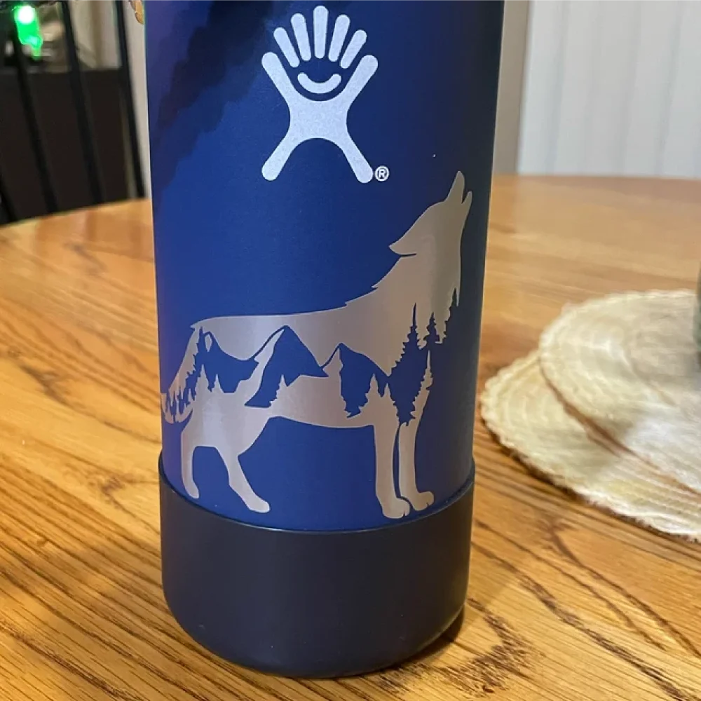New Call of the Wild-Wolfwith Trees Design Die Cut Decal Outdoor Style
