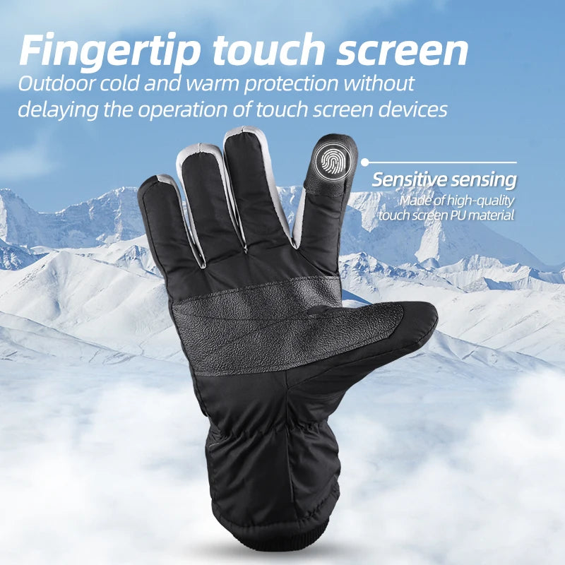 Warm Non-slip Touch Screen Waterproof Riding Gloves Outdoor Sports Thick Gloves