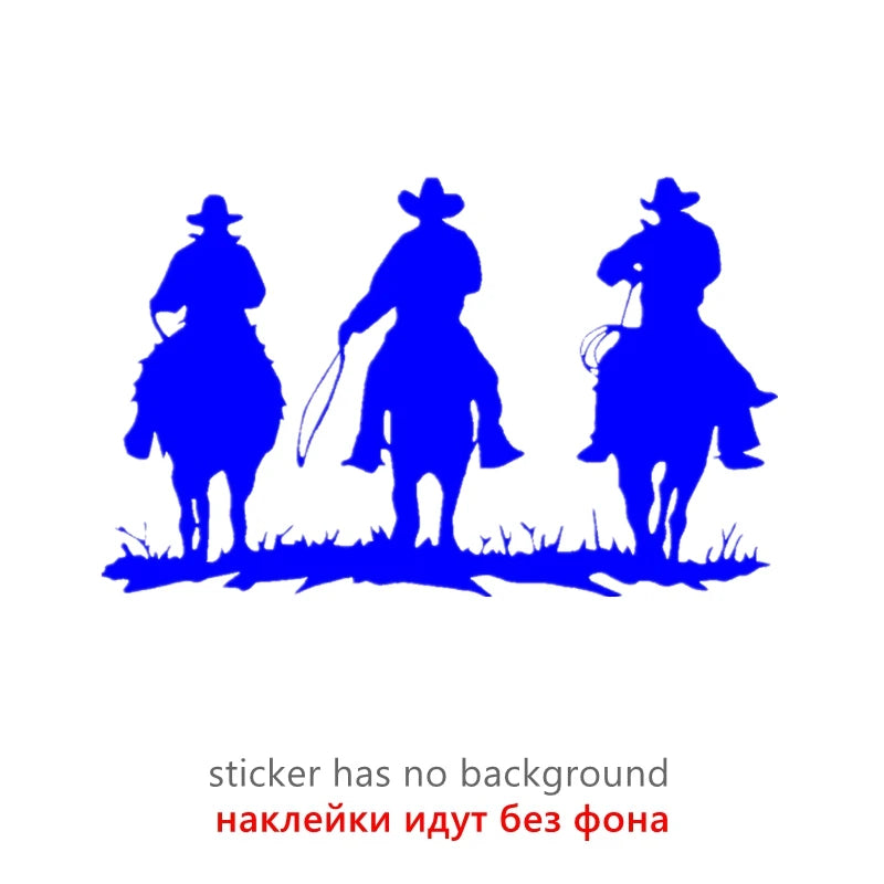 Patriot Cowboys on Horses Die-Cut Vinyl Decal Car Sticker Waterproof