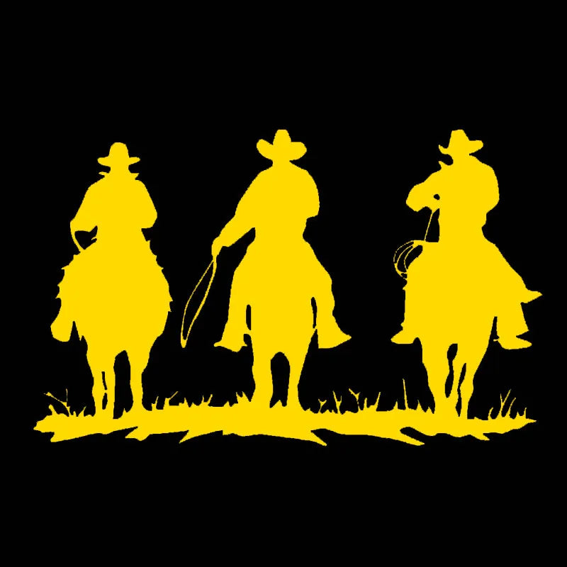 Patriot Cowboys on Horses Die-Cut Vinyl Decal Car Sticker Waterproof