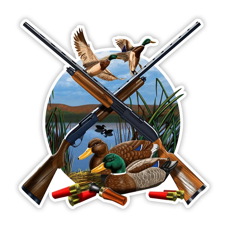 I Love Duck Hunting Self-adhesive Decal ( New Item for Shotgun,Duck Loving Hunters)