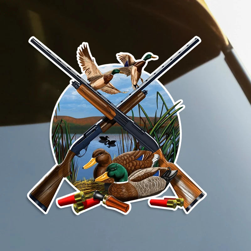 I Love Duck Hunting Self-adhesive Decal ( New Item for Shotgun,Duck Loving Hunters)