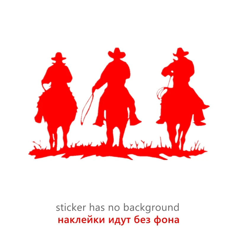 Patriot Cowboys on Horses Die-Cut Vinyl Decal Car Sticker Waterproof