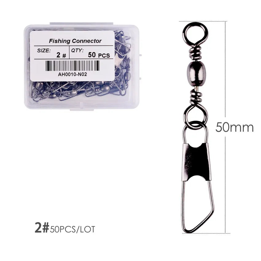 #3-size //Box Brass Barrel with Interlock Snap Swivels Tackle Tool