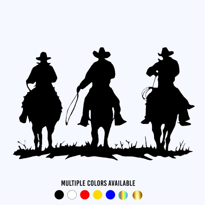 Patriot Cowboys on Horses Die-Cut Vinyl Decal Car Sticker Waterproof