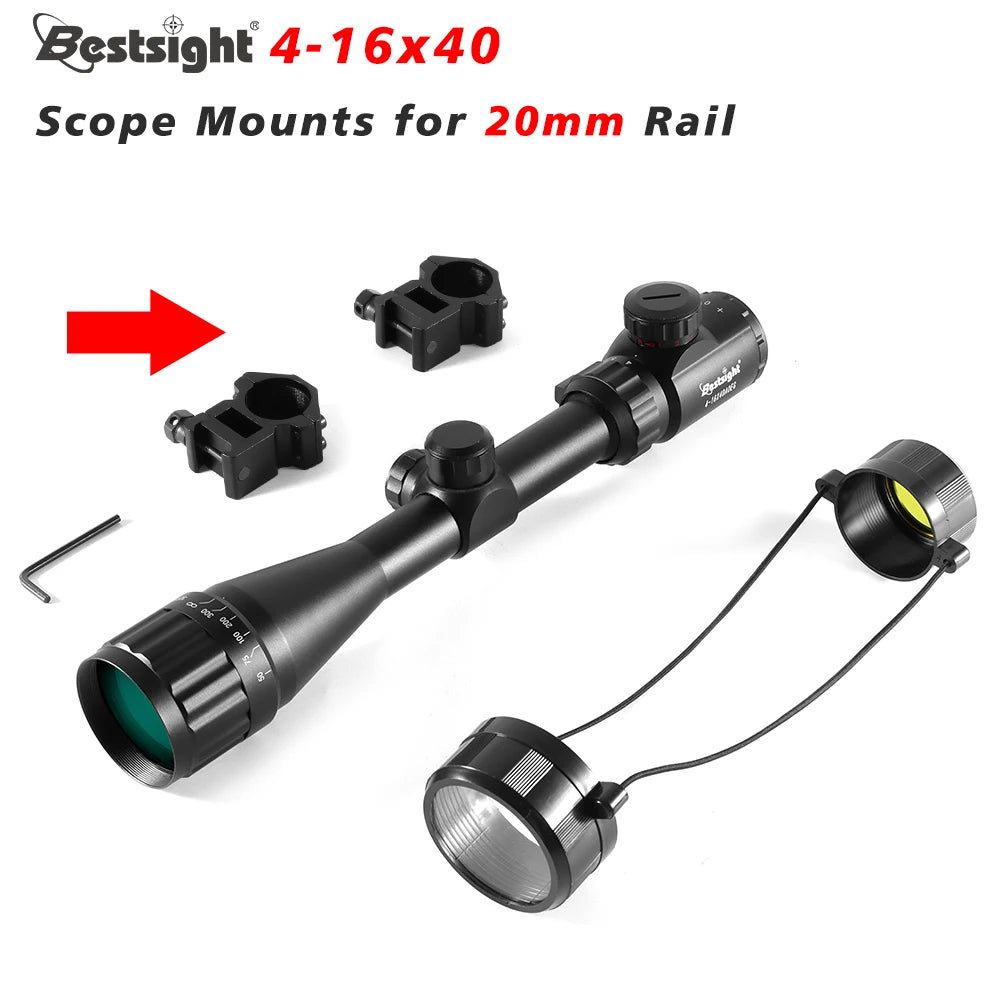 4-16X40 AOE Optics Scope Red&Green Dot Illuminated Sight Scope Hunting Budget Gear Scope