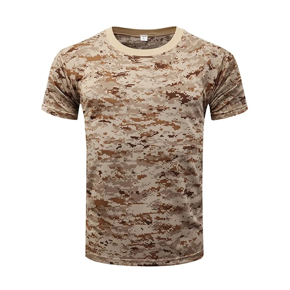 Outdoor T-Shirts 3D Camouflage Quick Dry Short Sleeve  Shirt