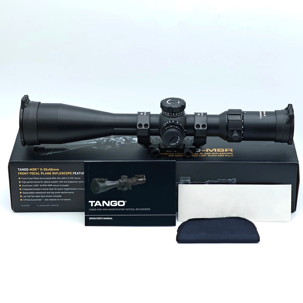 Gnat Site Special-5-30x56 MOA FFP IR  Riflescope 34mm Tube Shockproof Reticle Illuminated with Alpha MSR Aluminum Mount