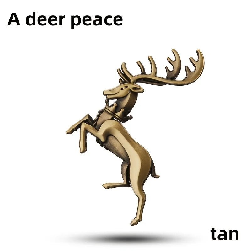 1 Pcs  Stag Elk Emblem Badge Sticker
