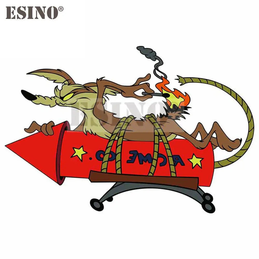 Wile E Coyote ACME Rocket Vinyl Decal Decorative Sticker /Decal Waterproof Car Body Pattern Vinyl