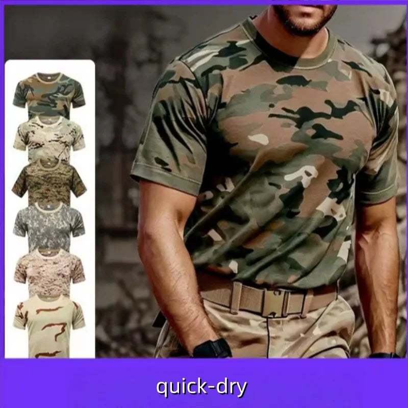 Outdoor T-Shirts 3D Camouflage Quick Dry Short Sleeve  Shirt