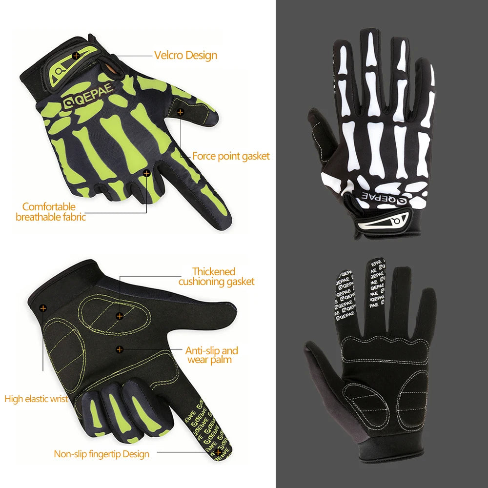 Color Choice Full Finger Ghost Skeleton Gloves for the Unique Hunter Assassin in the woods!