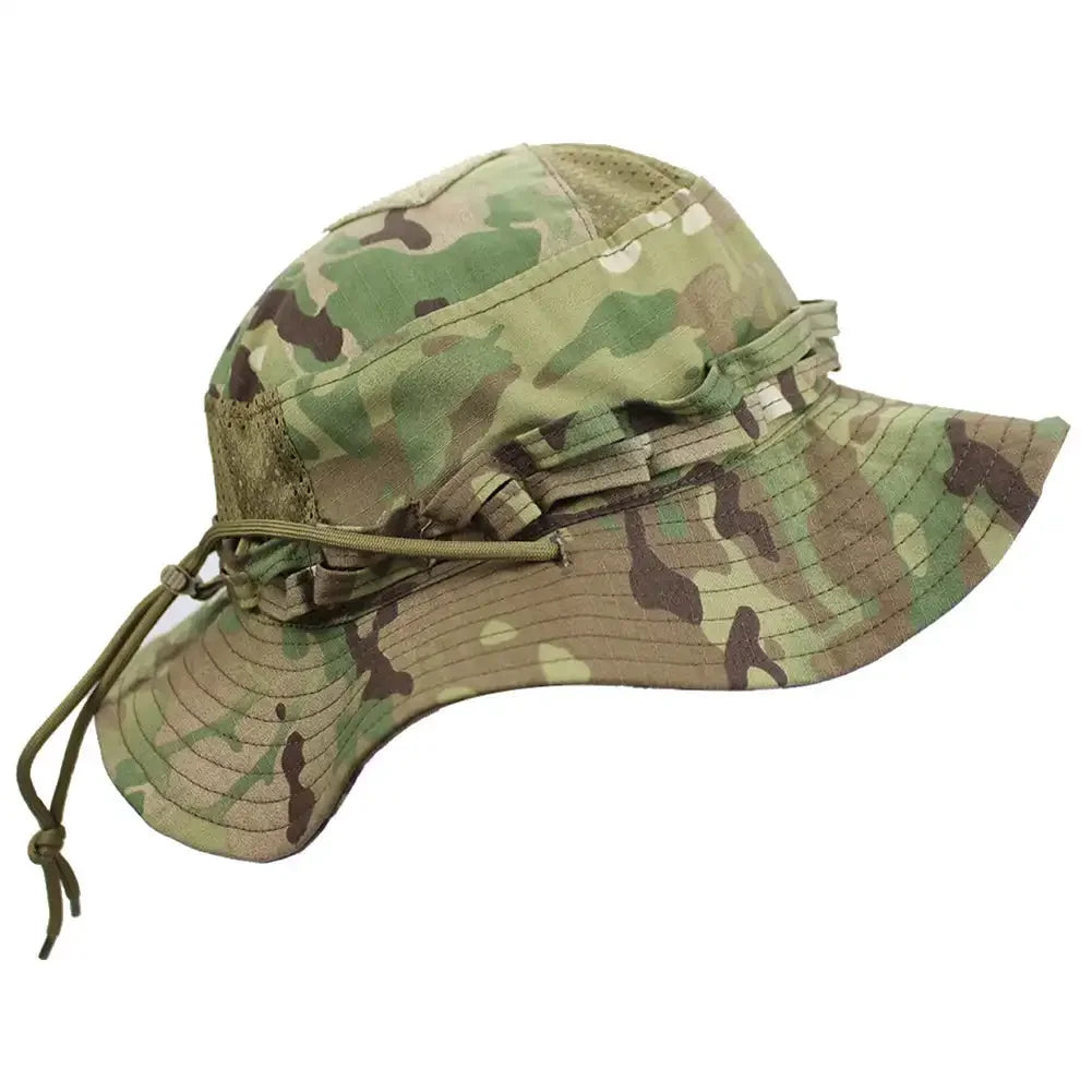 Jungle Camo Enthusiasts Square Pocket Boonie Outdoor Bucket Hats