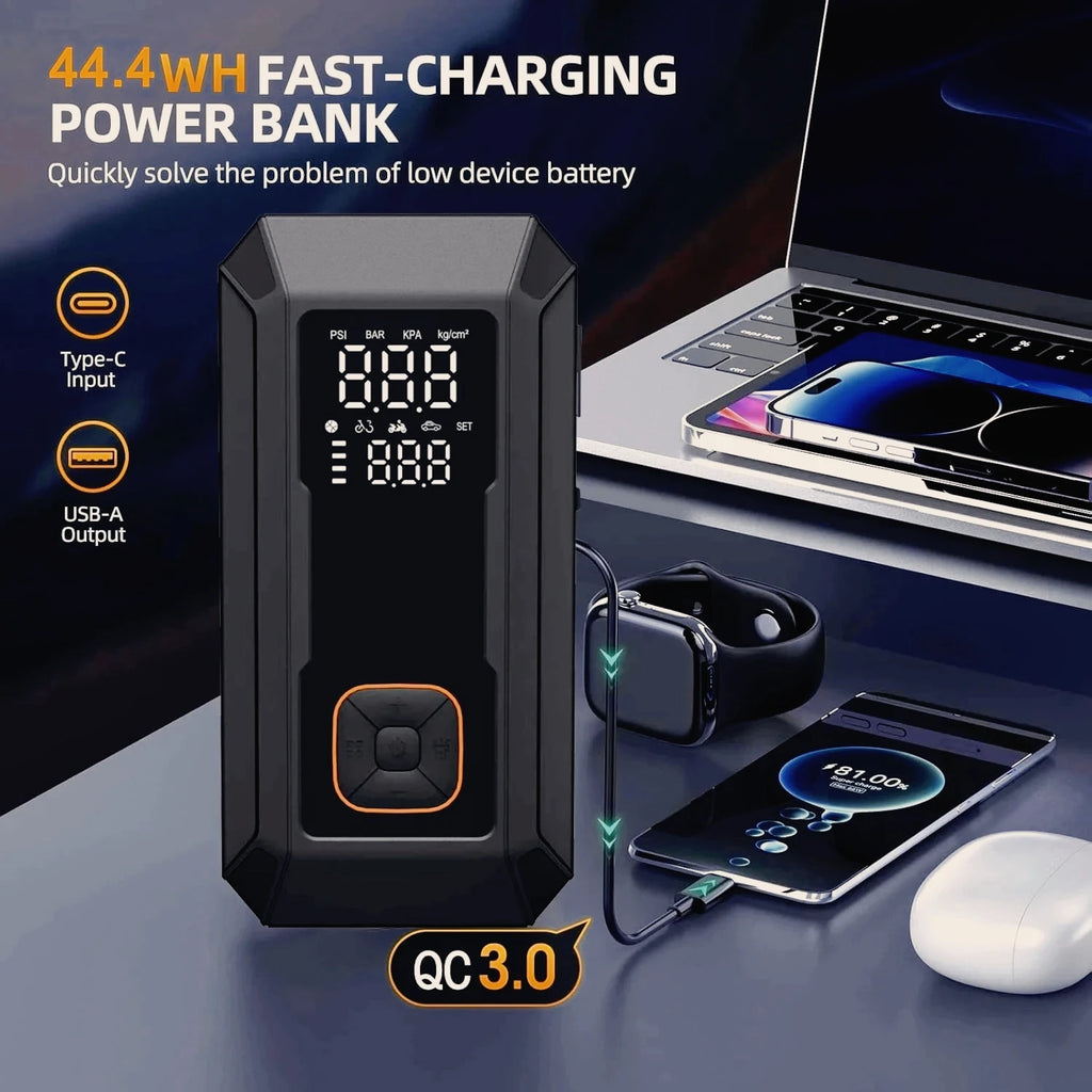 TIMBERLINESPORTINGCO CHOICE ! Battery Jump with Air Pump 4000A Jump Starter &150PSI Air Compressor,