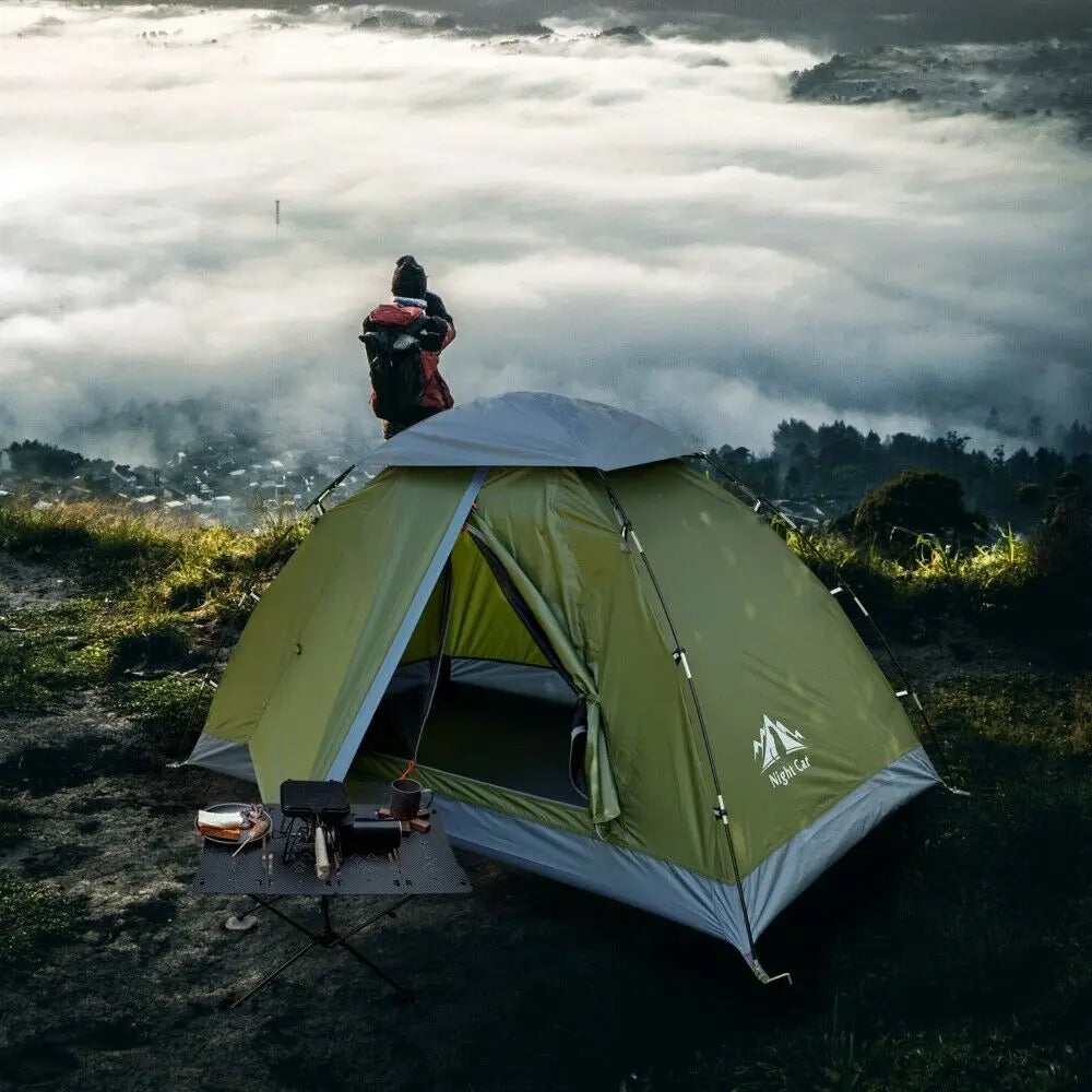 The Night Cat Upgraded Tents 1- 2 Persons Easy Clip Setup Camping Tent Adults Heavy Rainproof Compact Lightweight