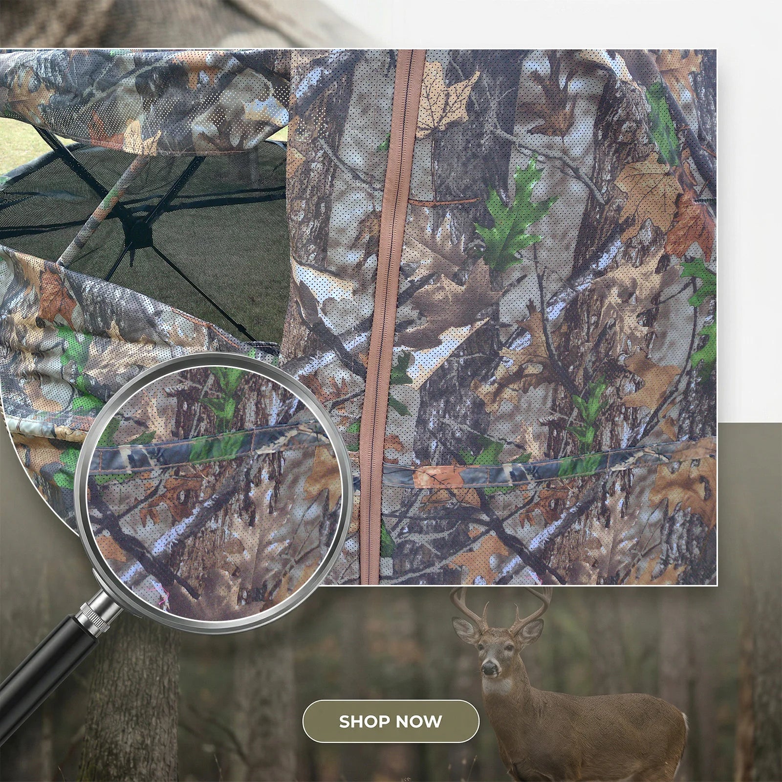 Camouflage Pop-Up  Outdoor Camo Blind with Storage for Deer Turkey Duck Archery Season