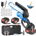 Outdoors Choice , 6 Inch Portable Electric Chainsaw with 2 Batteries&Plastic Box,