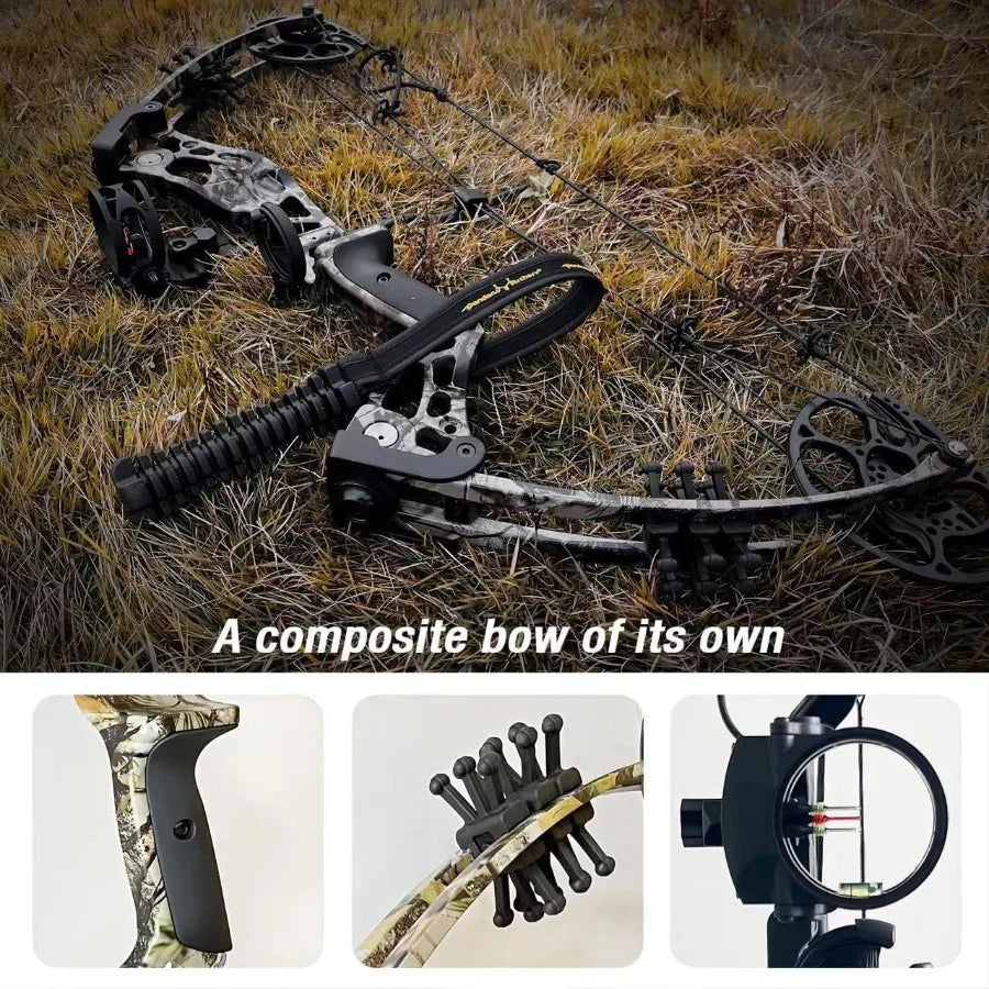 Compound Bow Set 15-45lbs for Pull Beginner and Teens Right Handed Adjustable 18-29 Draw Length 320 FPS Speed Hunting Bow Archery