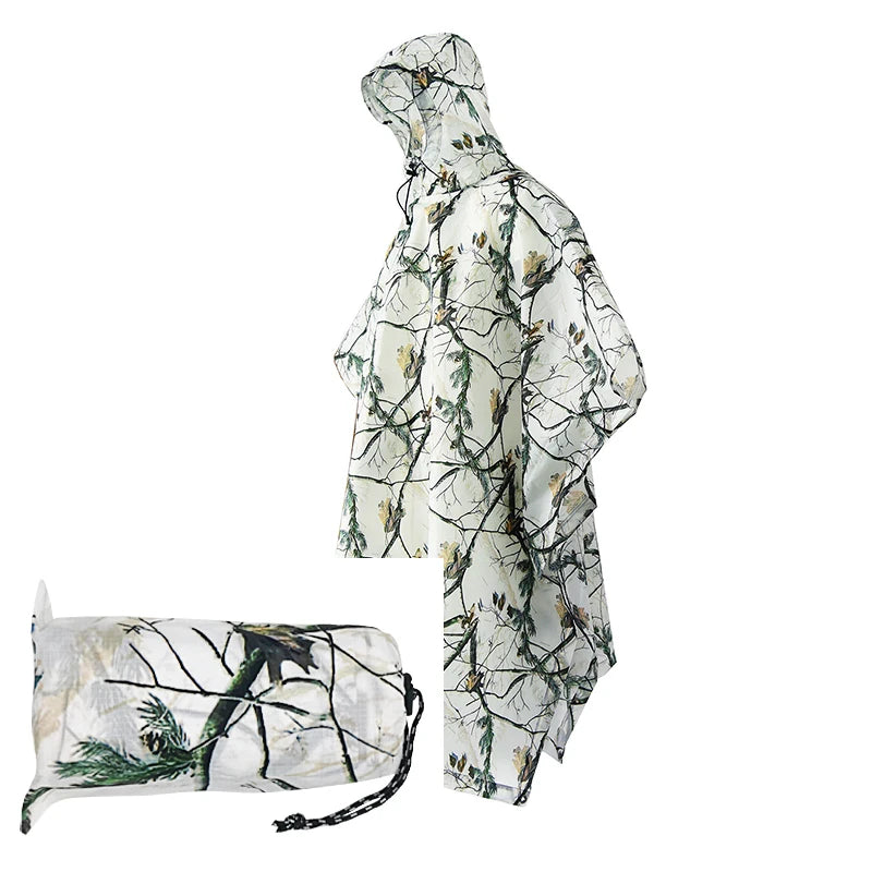 Outdoor Breathable Camouflage Poncho  Travel Rain Gear