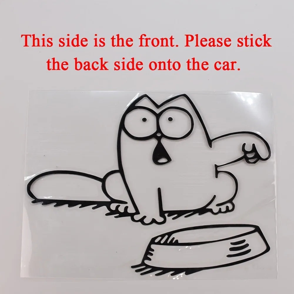 Don't Forget cat fuel tank cap stickers - waterproof