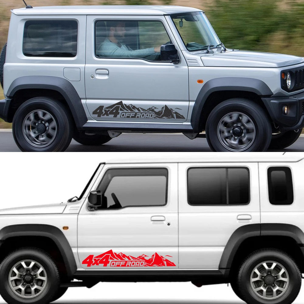 New ! 4x4 Off Road 2 Piece Set Stickers Waterproof /Self-adhesive Decals
