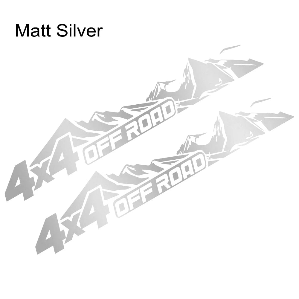 New ! 4x4 Off Road 2 Piece Set Stickers Waterproof /Self-adhesive Decals