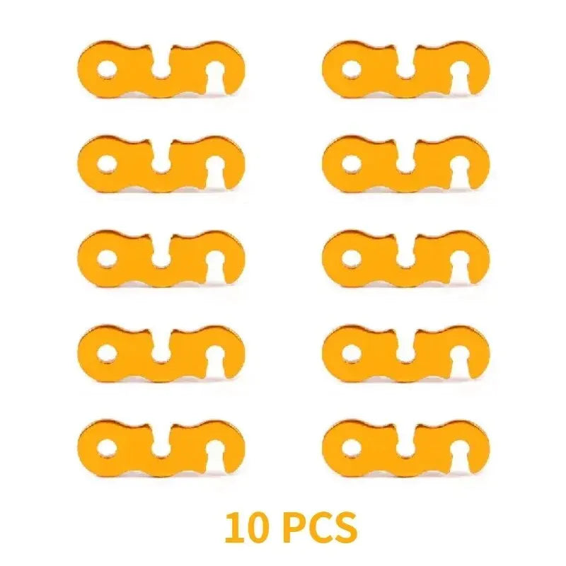 10 pack Red-Adjustable  Rope Buckle S Type Tension /  Fastener Kit Outdoor
