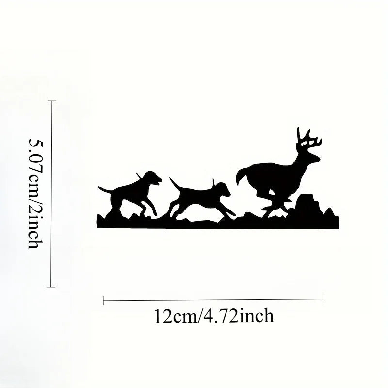 1pc  Dogs Hunting a Deer Car Decals Dual Color Design Sticker of Heritage/ Deer Hounds