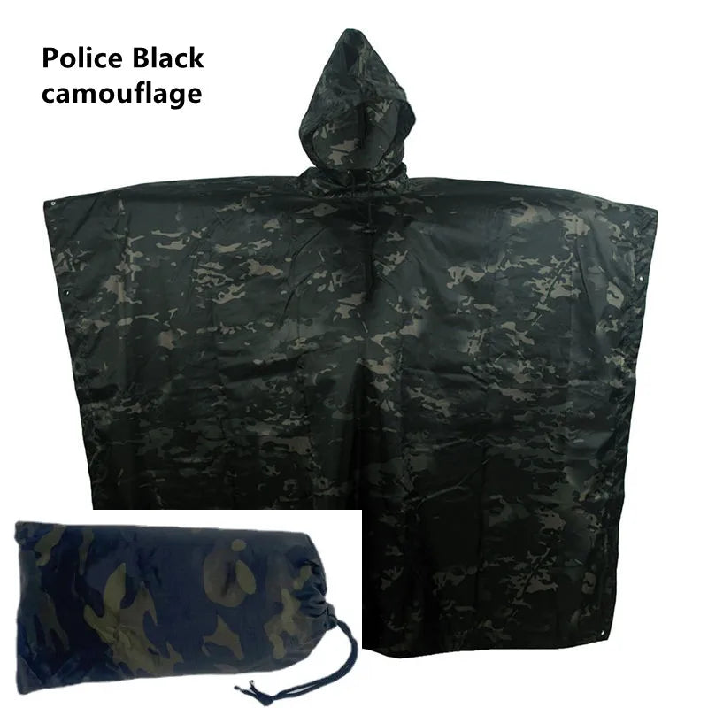 Outdoor Breathable Camouflage Poncho  Travel Rain Gear