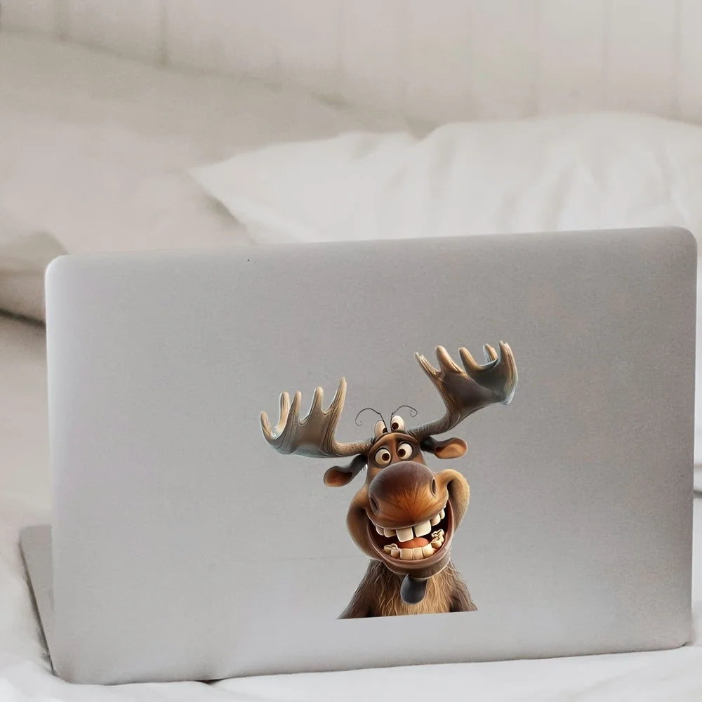 4PCS Cartoon Moose Car Stickers for Auto Window /Bumper/Side Body /Trunk Waterproof