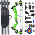 Compound Bow Set 15-45lbs for Pull Beginner and Teens Right Handed Adjustable 18-29 Draw Length 320 FPS Speed Hunting Bow Archery