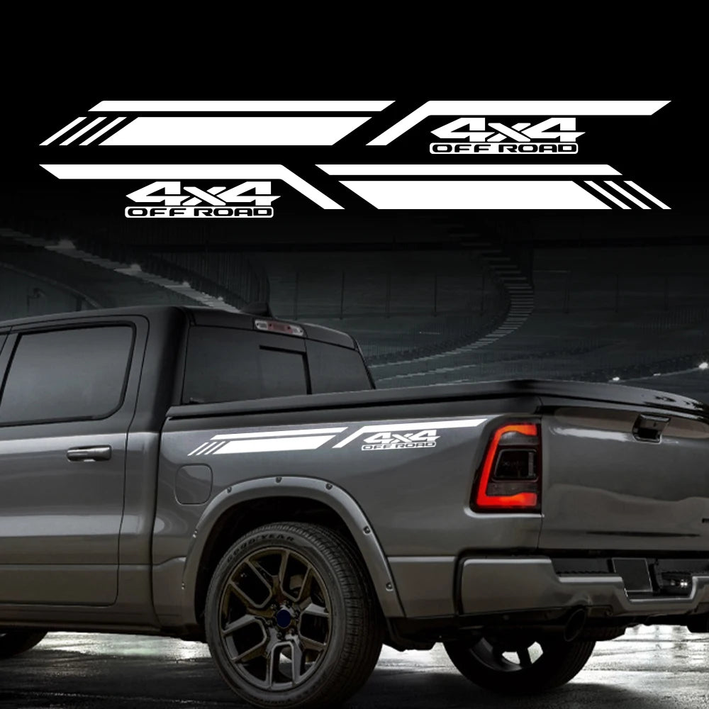 ALL NEW ! Fleetside Fender Style Graphic Decals 4X4 Off Road  Decal