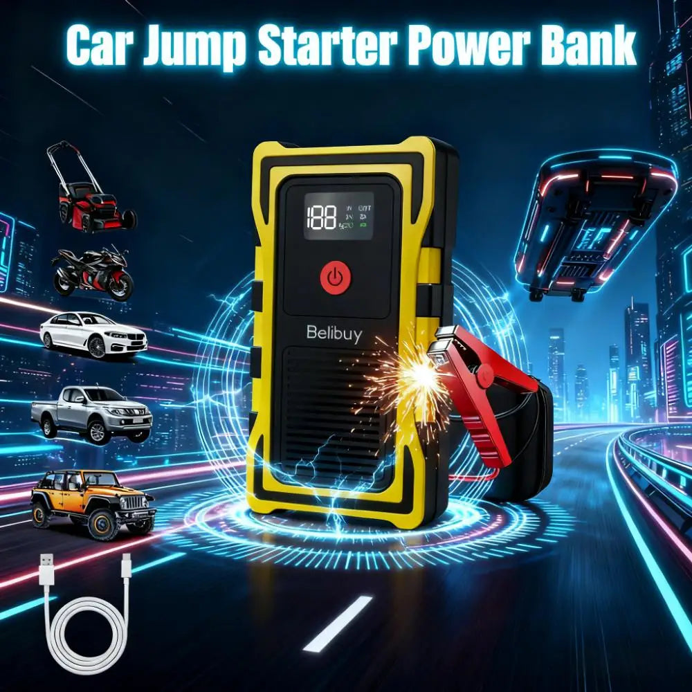 12VCar Battery Starter,5000mAh Portable Emergency Jump Starter,