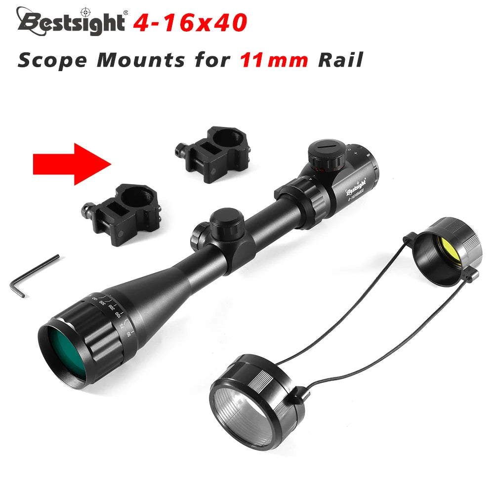4-16X40 AOE Optics Scope Red&Green Dot Illuminated Sight Scope Hunting Budget Gear Scope