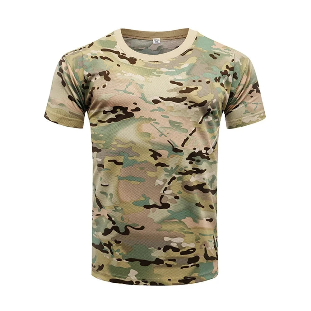 Outdoor T-Shirts 3D Camouflage Quick Dry Short Sleeve  Shirt