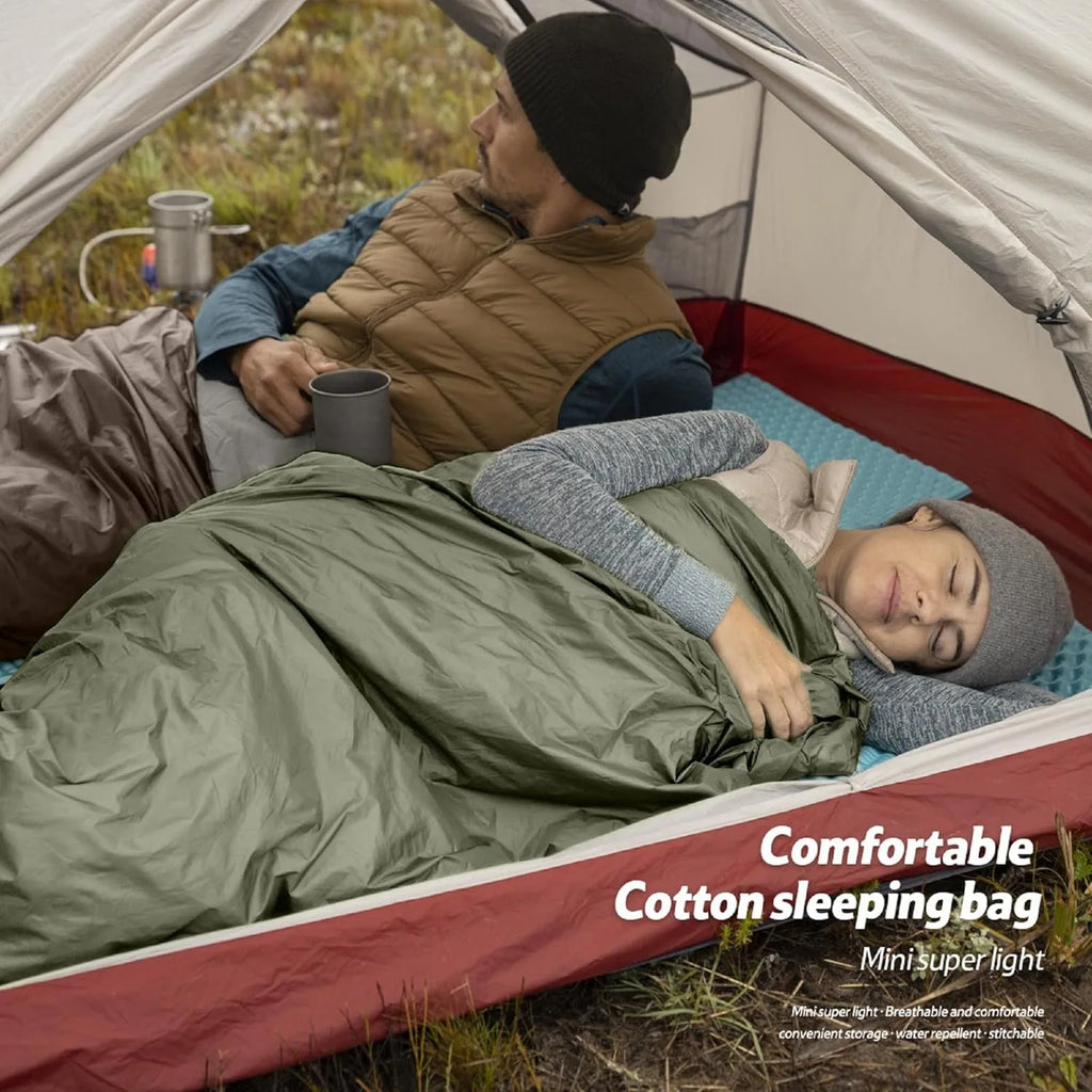Crash Out Sleeping Bag Ultralight 2 Seasons Spring /Summer Chose Blue/Brown Color Stock Items