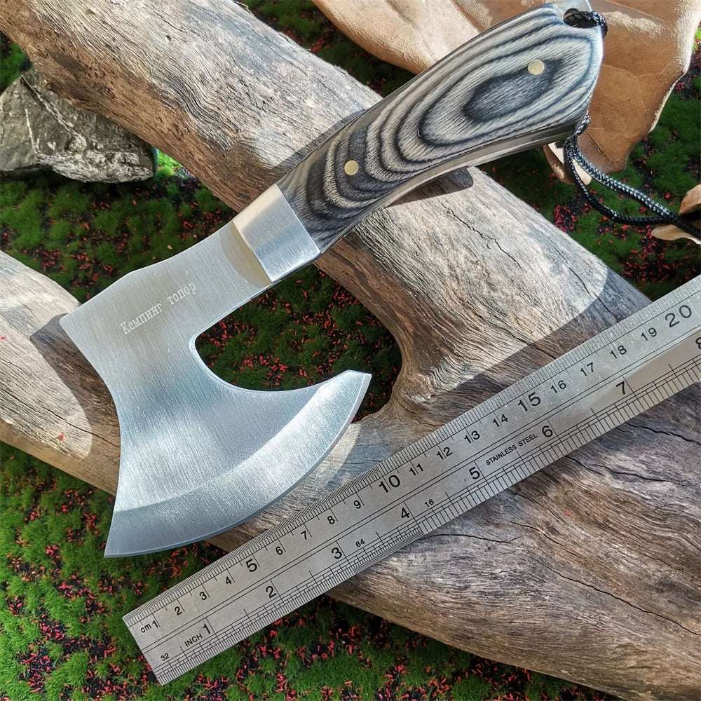 NEW ! Timberline Hatchet Axe with High Hardness Stainless Steel Sharp Blade, Wooden Handle