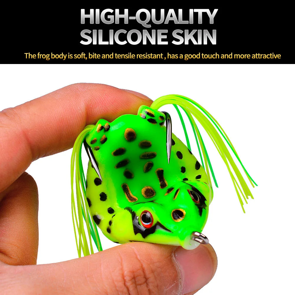 2 Pcs 5g /9g or13g /17.5g Frog  Bait Lure with Hooks Topwater Ray/ Artificial 3D Eyes