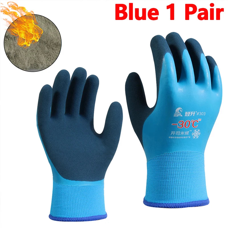 -30 Thick /Waterproof /Windproof /Thermal Full Finger Gloves Winter Padded Outdoor Extreme Gloves
