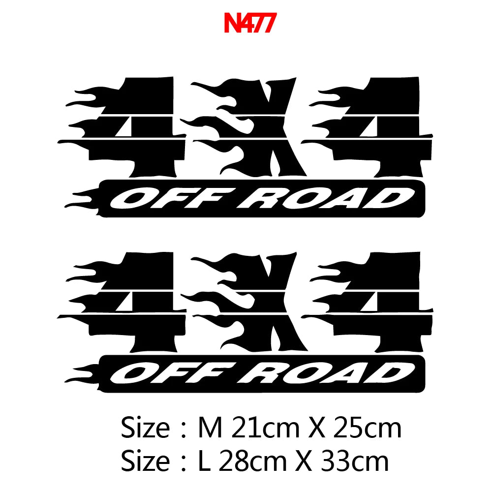 4X4 Mountain Series Decals Kit  (NEW)- Waterproof Vinyl Decal for All 4x4 Doors, Windows & Hood Adventurer's Choice