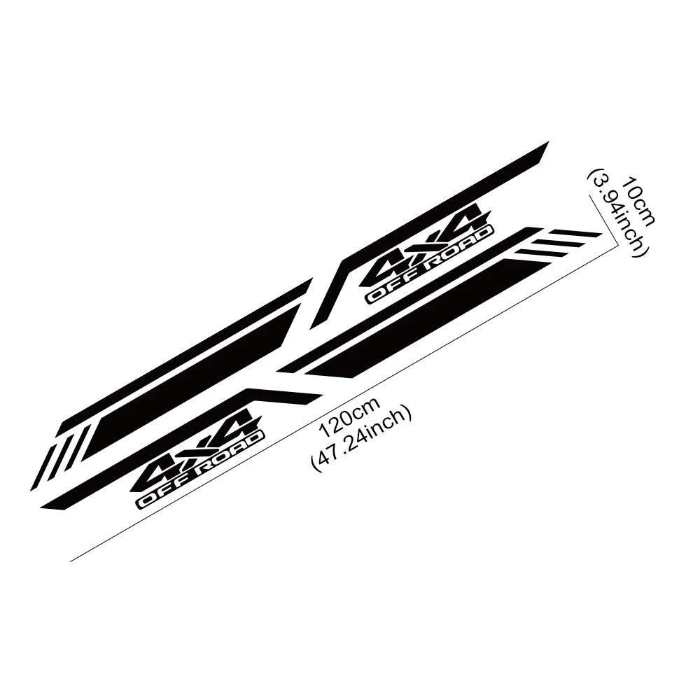 ALL NEW ! Fleetside Fender Style Graphic Decals 4X4 Off Road  Decal