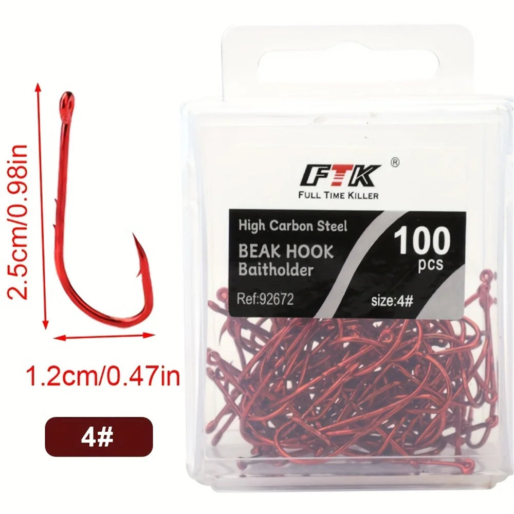 Size 4  Live BaitHolder Carp Fishing /Jig Worm Hooks Tackle