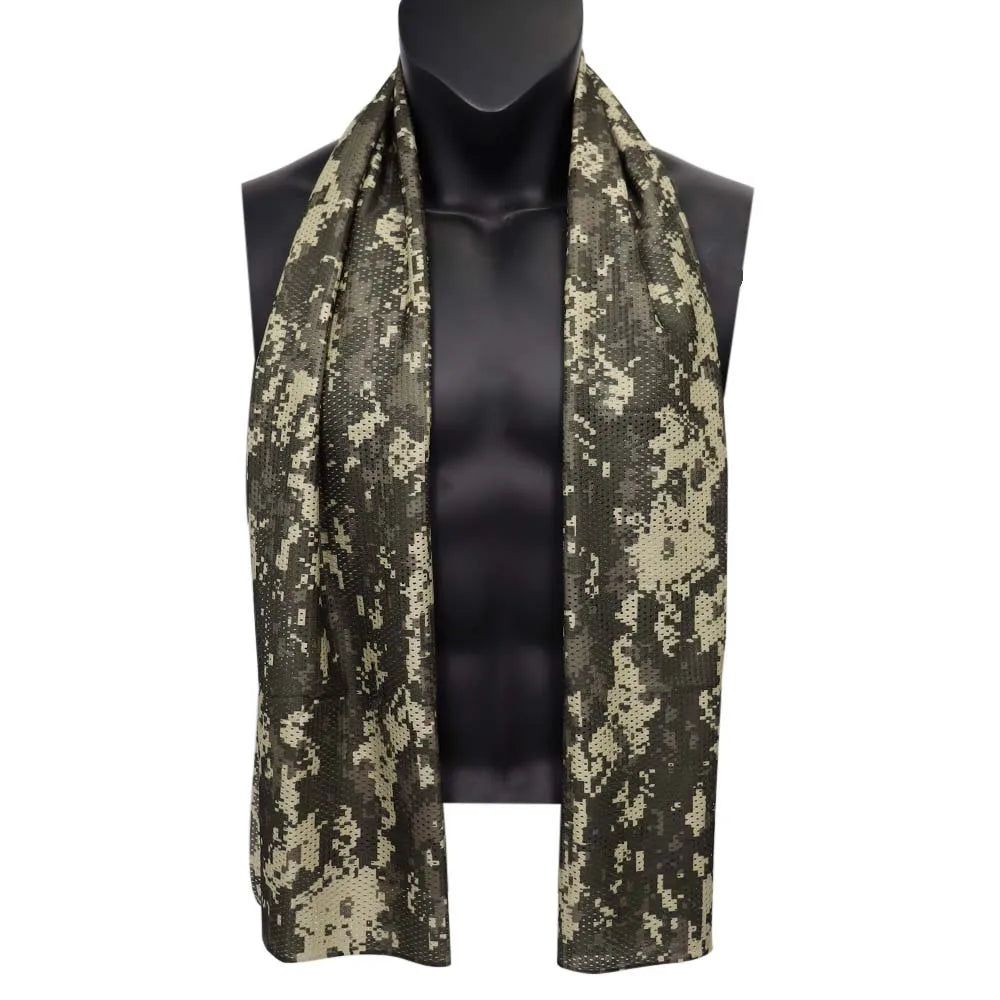 Hunting Mesh Breathable Scarf 165*48cm Tactical Bandana Special Operations Camouflage Face Towel Rifle Camouflage Net
