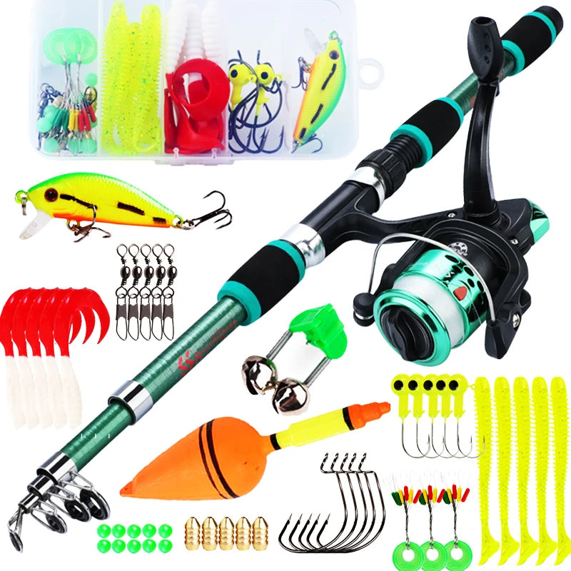 Timberline Special/// Fishing Rod and Reel Combo1.8M Telescopic Rod with Reel Max Drag Full Fishing Kit