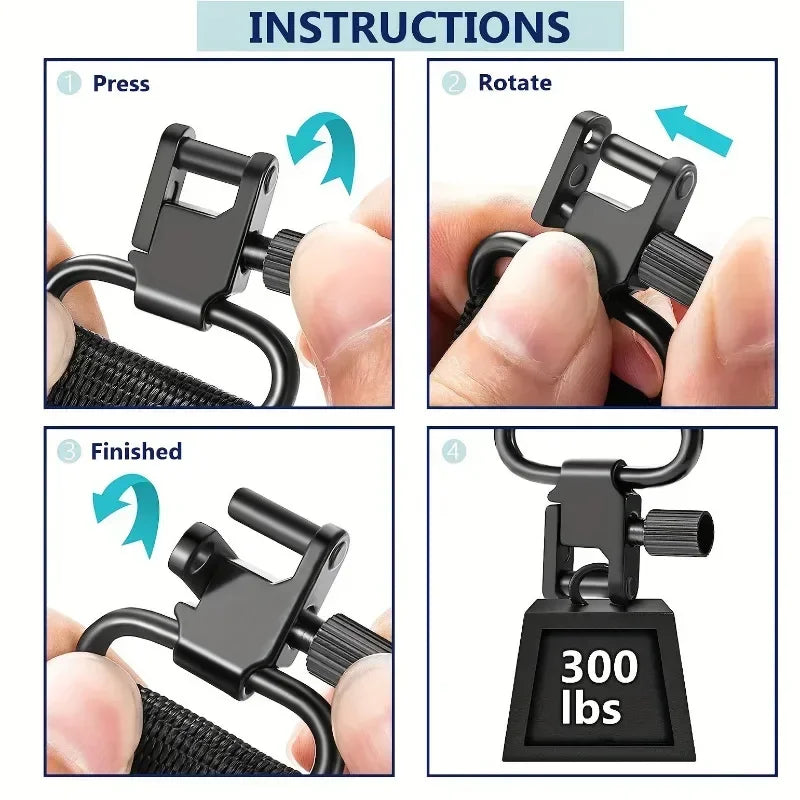 Gunslinger/2-Point Harness with Swivels / Length Nylon Adjustable Shoulder