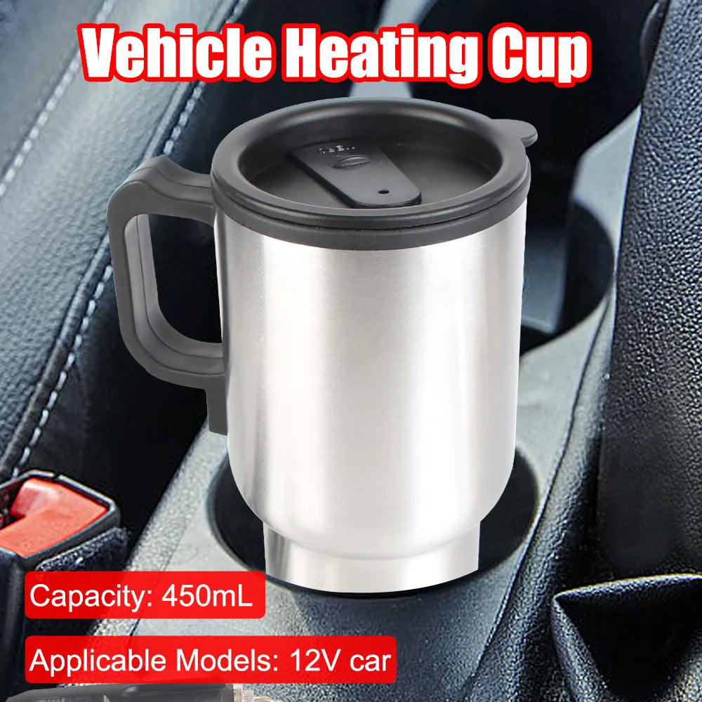 12V Truck Coffee/Soup Electric Stainless Steel /Thermal Mug Camping Kettle Heating Cup
