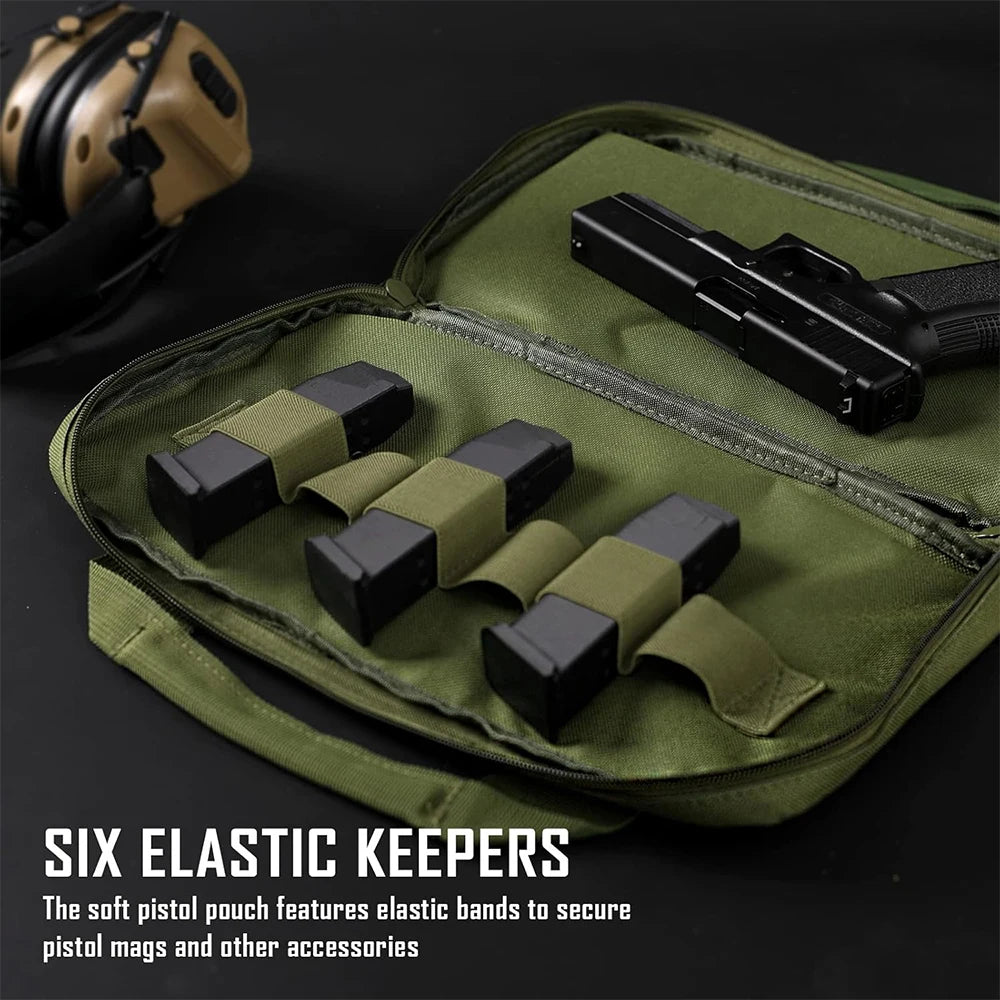 #1 Pistol Bag Concealed Carry Case Handgun Pouch with Magazine Storage Slot Pistol Accessories