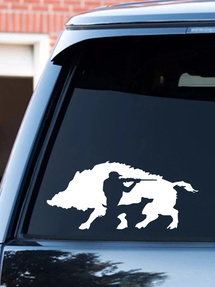 Hog Hunter Vinyl Decal Car Sticker Hunting Boar Waterproof on Truck /UtV/Jeep